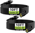 HUANCHAIN 10 FT 2 Pack Outdoor Extension Cord Waterproof, 16/3 Gauge 3 Prong by huanchain