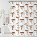 Brown Bow Shower Curtain by Caheansi
