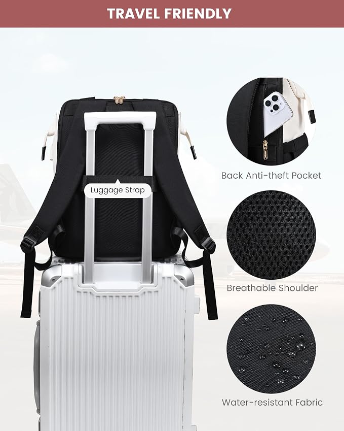 LOVEVOOK Laptop Backpack for Women, 15.6 Inch Work Laptop Bag - Image 4
