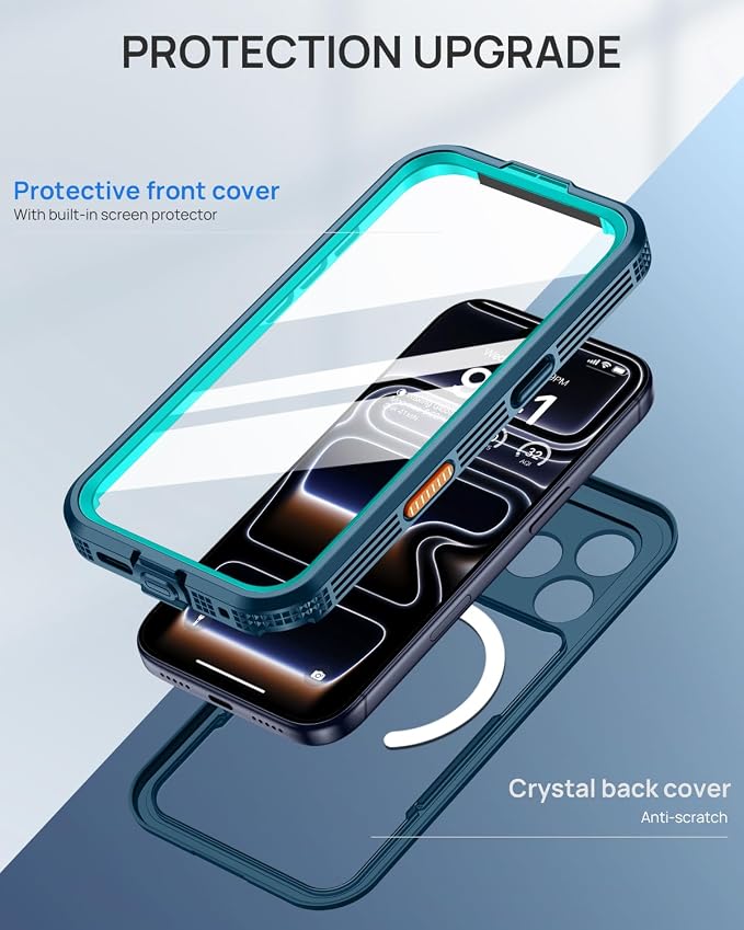 Lanhiem Magnetic for iPhone 17 Pro Case, IP68 Waterproof, Compatible - Image 5