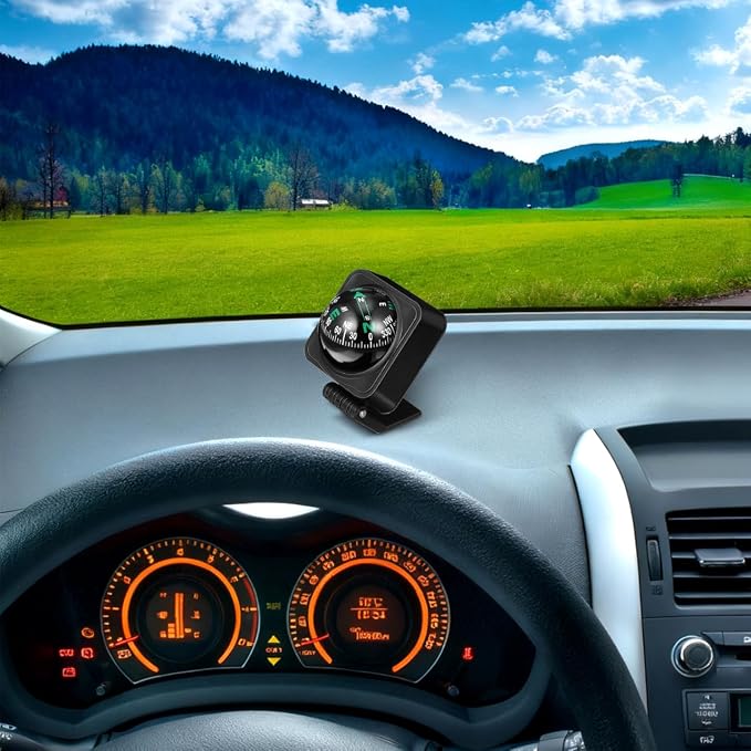 SOLUSTRE Car Dashboard Compass Ball Portable Auto Compass - Image 8