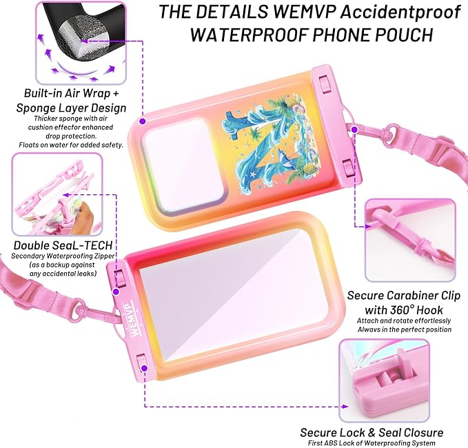 Personalized Initial Waterproof Phone Pouch Case - Image 3