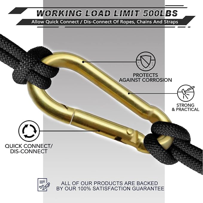 AUTMATCH Carabiner Clips, 4 Pack - Image 5