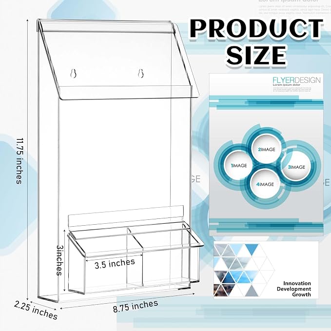 Barydat 2 Pieces Outdoor Brochure Holder - Image 2