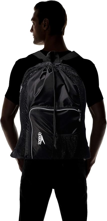 Speedo Unisex-Adult Drawstring Deluxe Ventilator Mesh Equipment Bag - Image 5