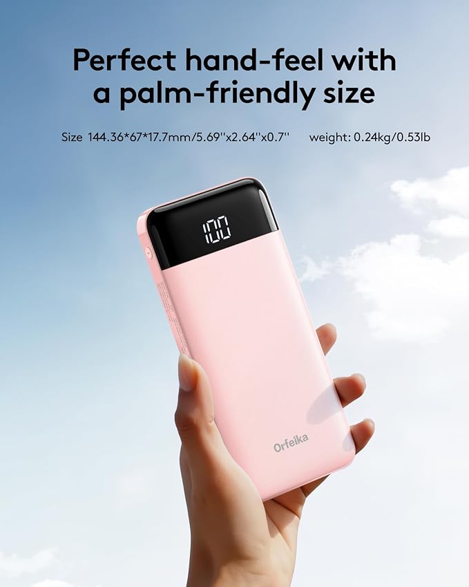 Orfeika Portable Phone Charger, 10000mAh Portable Charger Power Bank - Image 5
