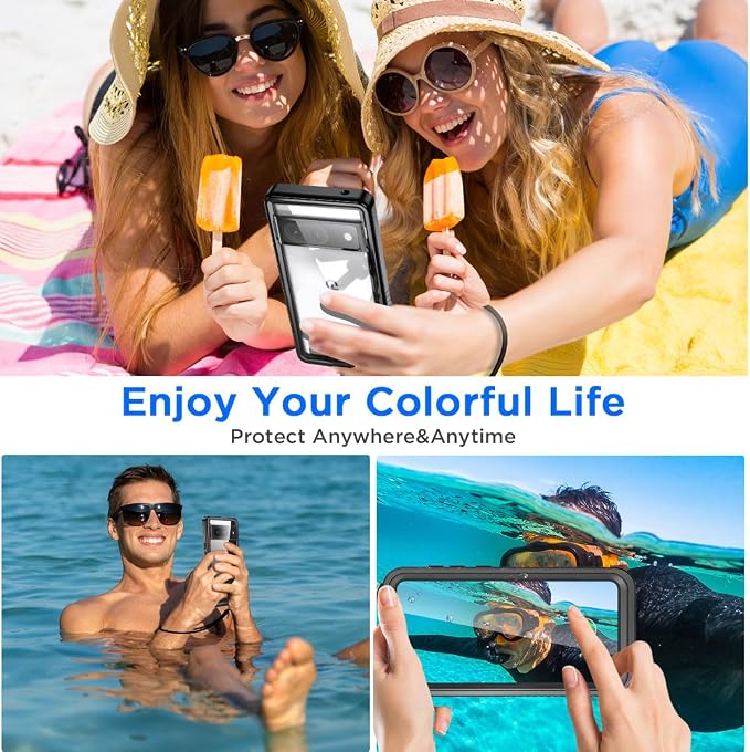 AICase for Google Pixel 8 Case Waterproof Clear Built-in Screen Protector - Image 8