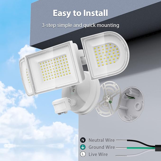 iMaihom 150W Motion Sensor Light Outdoor, 15000LM 6500K LED Security Floodlights - Image 7