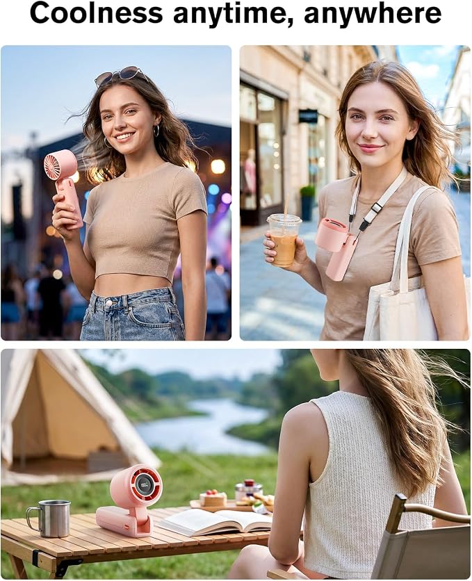 WHATOOK Portable Personal Handheld Fan: High Speed Cooling Fan, 12 Hours - Image 6
