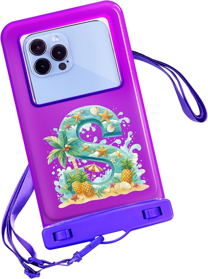 Personalized Initial Waterproof Phone Pouch Case by Unknown