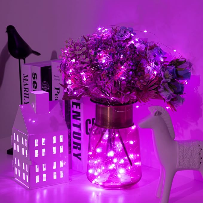 12-Pack LED Fairy Lights 7 Feet Battery Powered Waterproof Silver Wire 20 Slim - Image 3