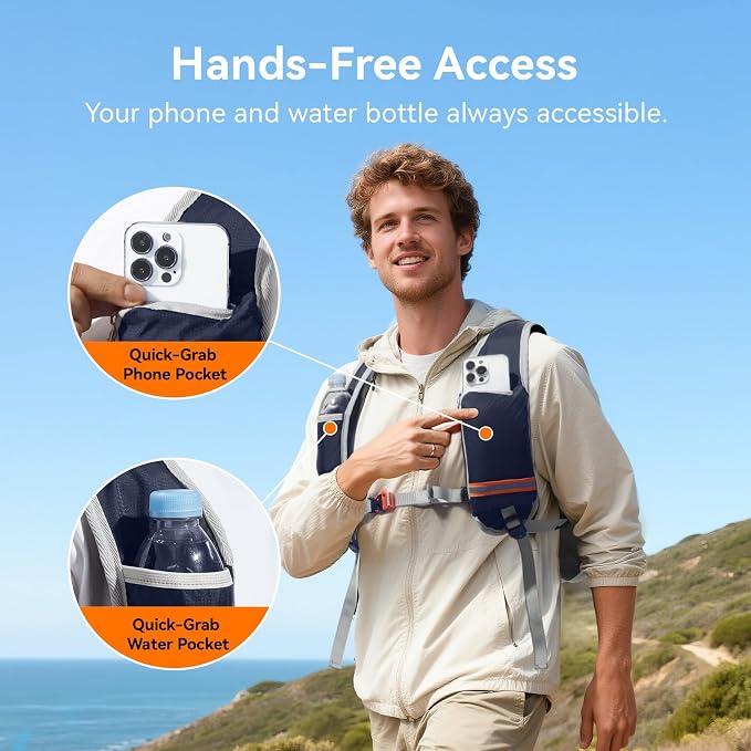 16L Small Hiking Backpack, CROSSGEAR Lightweight Waterproof Foldable Backpack - Image 3