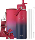 BUZIO 24 oz Insulated Water Bottle, Stainless Steel Wide Mouth Water Flask by BUZIO