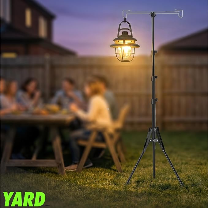 Telescopic Height Adjustable Camping Lantern Tripod Stand - Image 4
