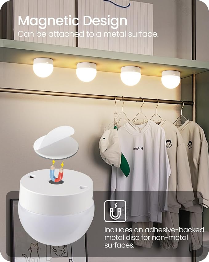Rechargeable Light Bulbs with Remote Control 4 Packs, Battery Operated Light - Image 6