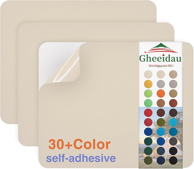 Gheeidau Canvas Repair Patch 9×11 Inch 3Pcs Waterproof Self-Adhesive Fabric by Givethingsanewlife