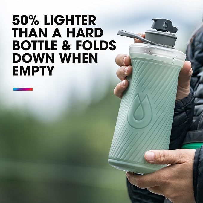 HydraPak Flux - Collapsible Backpacking Water Bottle - BPA Free, Ultra Light - Image 4