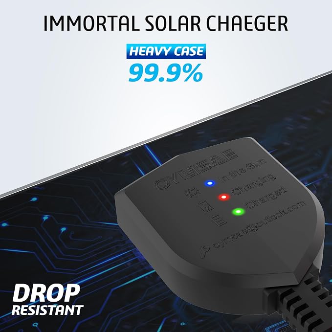 OYMSAE White 10W Solar Car Battery Charger Portable 12V Trickle Battery Charger - Image 8