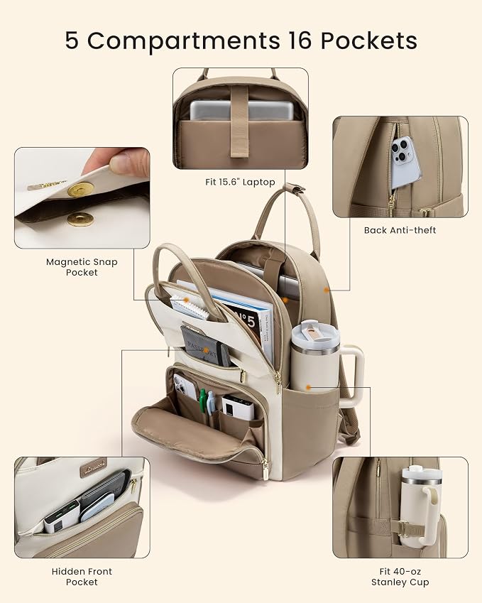 LOVEVOOK Laptop Backpack for Women - Image 3