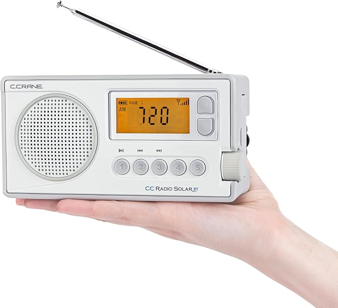 C. Crane CCRadio Solar with Bluetooth Receiving, Emergency Crank NOAA Weather - Image 8