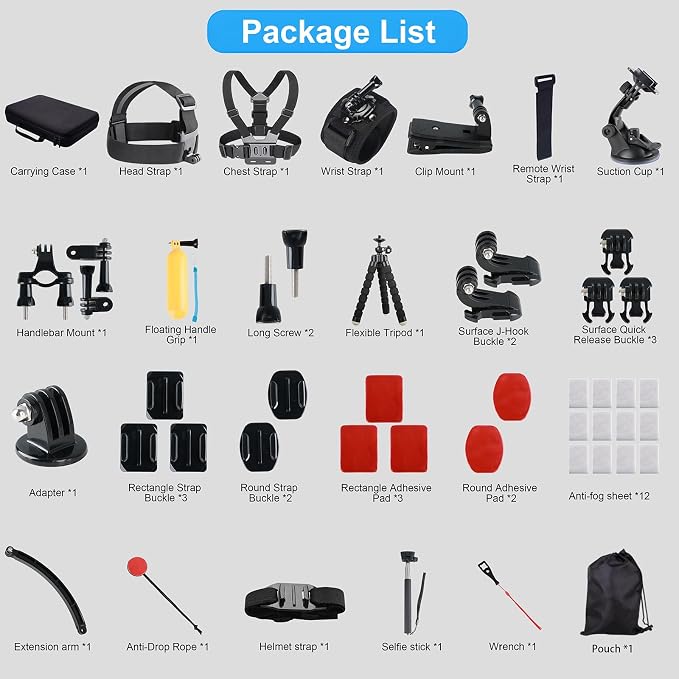 Action Camera Accessory for GoPro Hero 12/11/10/9/8/7/6/5 DJI Osmo Action 5 - Image 2
