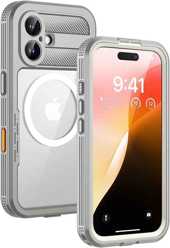 Lanhiem Magnetic for iPhone 16 Case, IP68 Waterproof Dustproof Case, Full Body by LanhiemHome