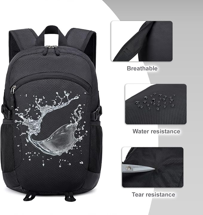 Lightweight Hiking Backpack 30L Packable Foldable Daypack Collapsible Travel - Image 6