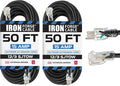 Iron Forge Cable 2 Pack 12 Gauge Outdoor Extension Cord 50 Ft, SJTOW 12/3 Heavy by IronForgeCable