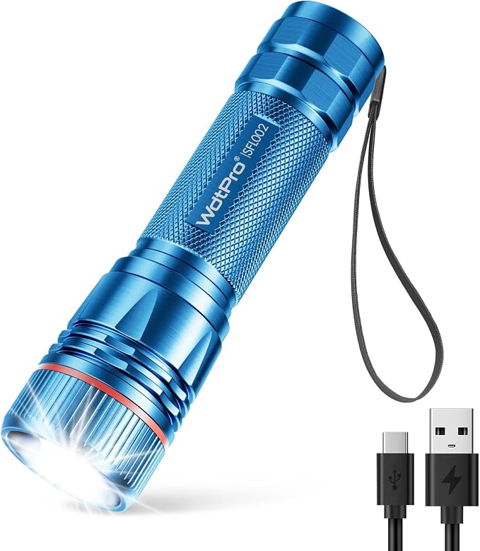 WdtPro Rechargeable Flashlights High Lumens, 1 Pack 10H Long Lasting Super by WdtPro
