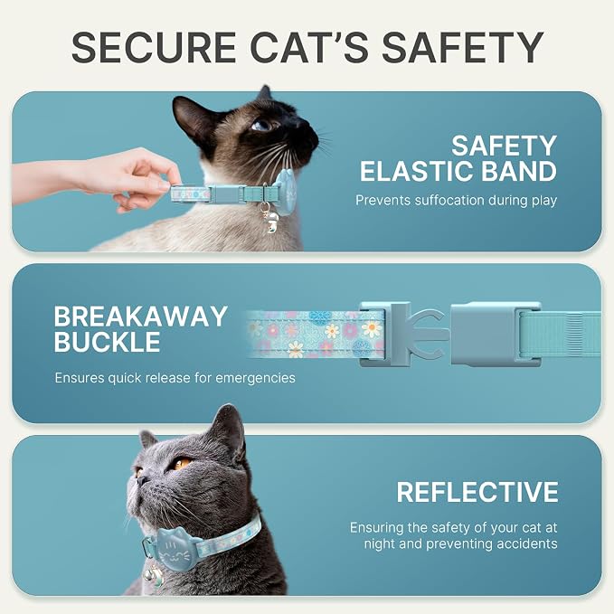 Waterproof Airtag 2nd & 1st Cat Collar, Breakaway Cat Airtag Collar - Image 5