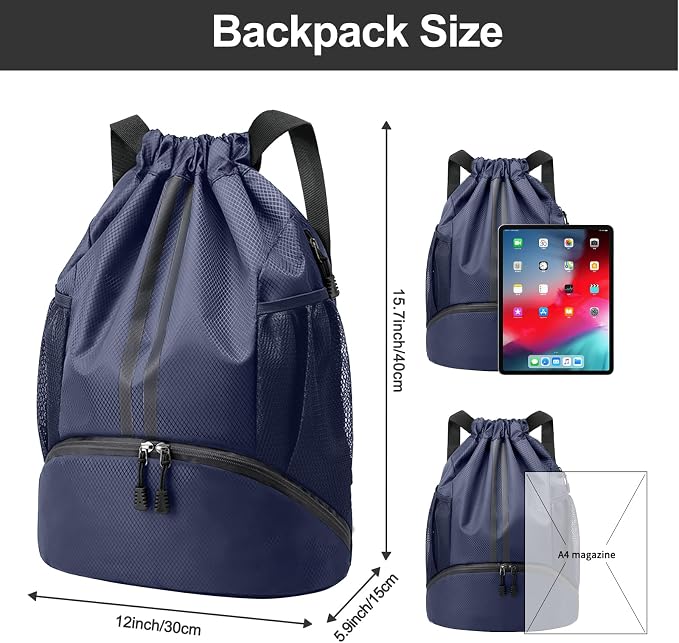 Hoedia Sports Drawstring Backpack - Image 2