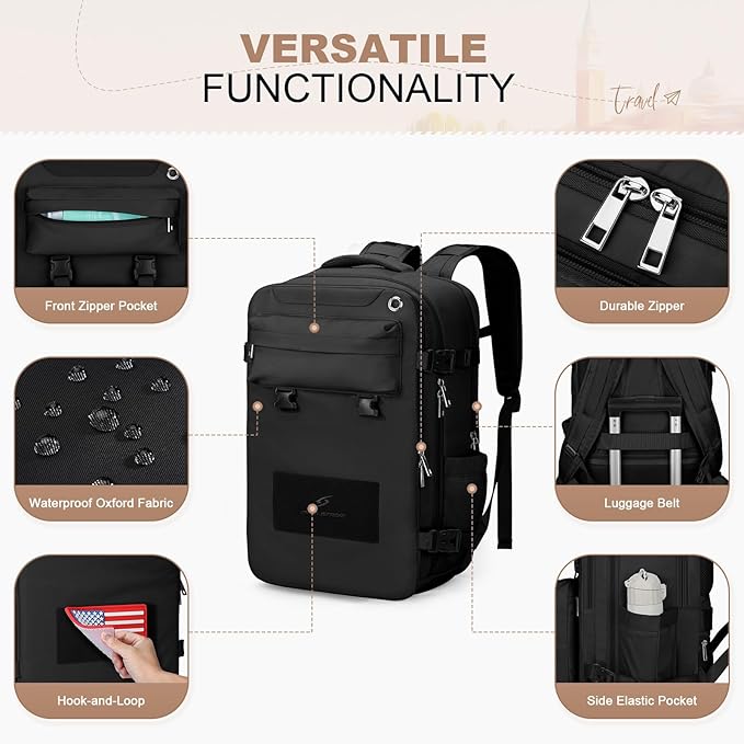 Maelstrom Travel Backpack for Women Men, 35L Laptop Backpack Fits 17-Inch Laptop - Image 6