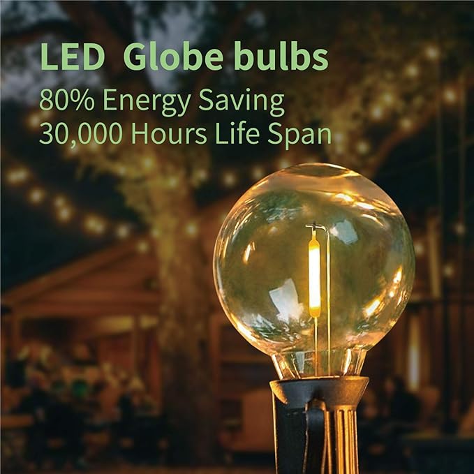 Meconard G40 1.57 Inch Led Replacement Light Bulbs, E12 Screw Base Shatterproof - Image 4