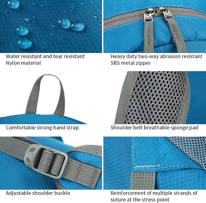 FENGDONG 35L Lightweight Foldable Waterproof Packable Travel Small Hiking - Image 4