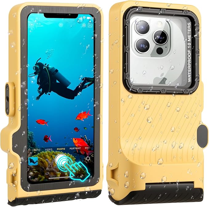 33ft Snorkeling Phone Case, Gen 4 IP68 Waterproof Housing by YUECHCASES