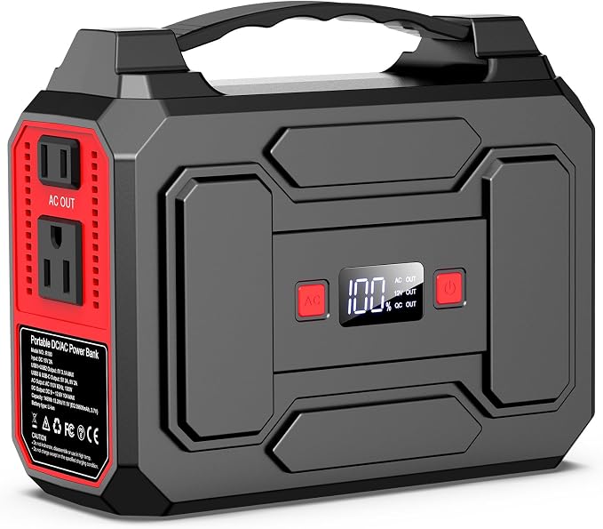 Portable Power Station Bank 146Wh 200W Peak, Solar Powered Power Bank by Apowking