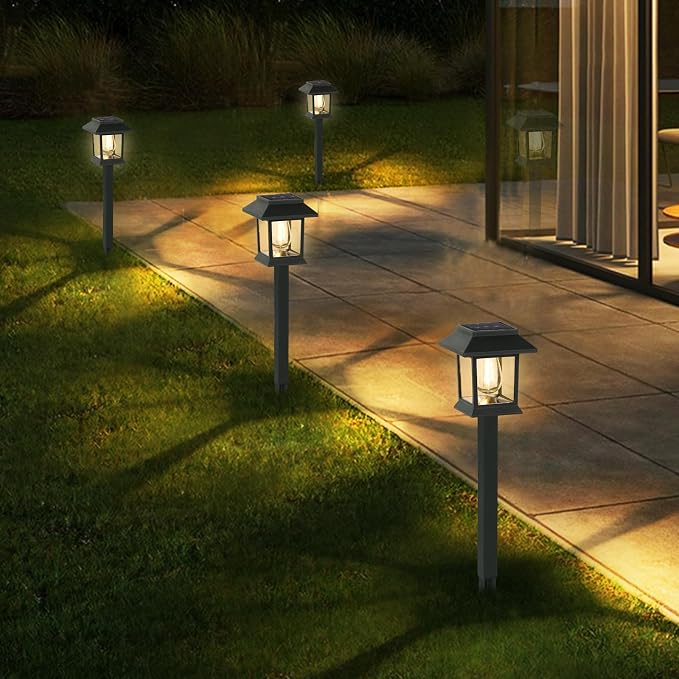 Greluna Solar Lights Outdoor, 6 Pack Waterproof Auto On/Off Solar Pathway Lights - Image 4