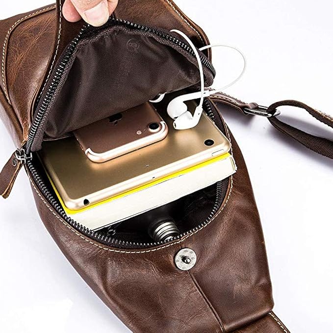 Hebetag Leather Sling Bag Backpack - Image 8