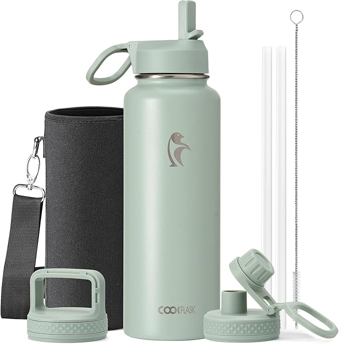 Coolflask Water Bottle 40 oz Insulated by Coolflask