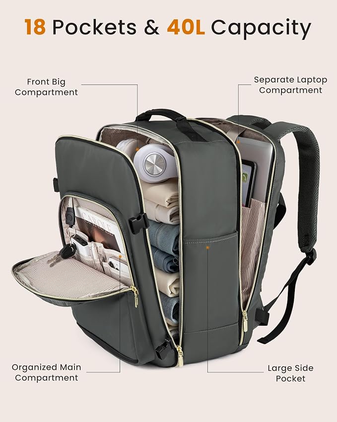 LOVEVOOK 40L Large Travel Backpack - Image 3