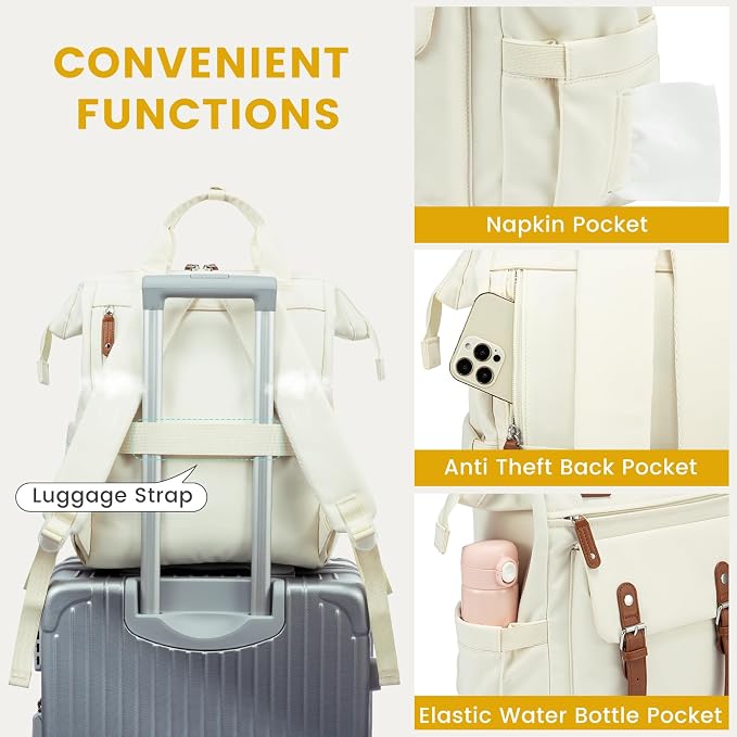 LOVEVOOK Laptop Backpack for Women Work Travel, Large Capacity Computer - Image 4