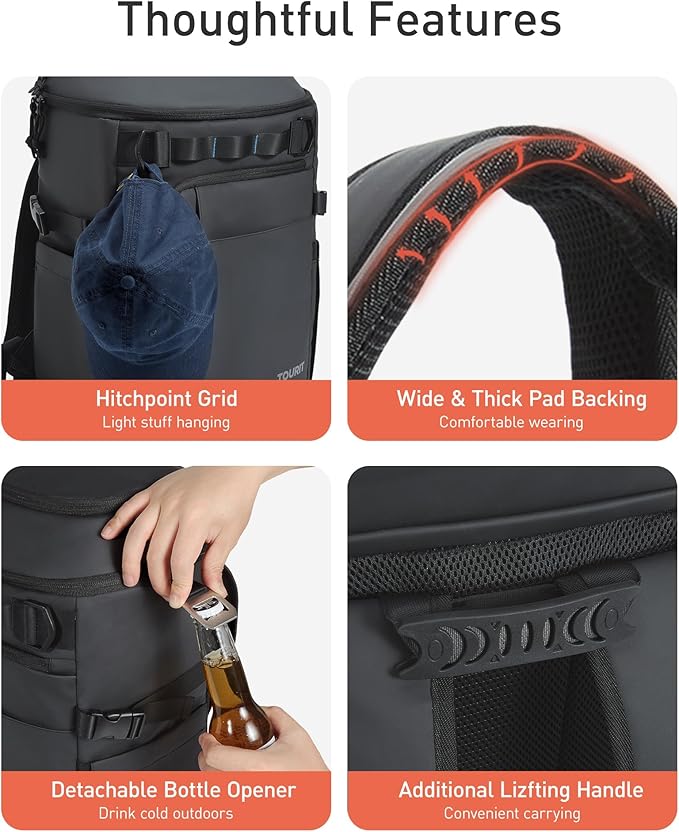 TOURIT Cooler Backpack Lightweight Insulated Backpack Cooler Leak-Proof - Image 6