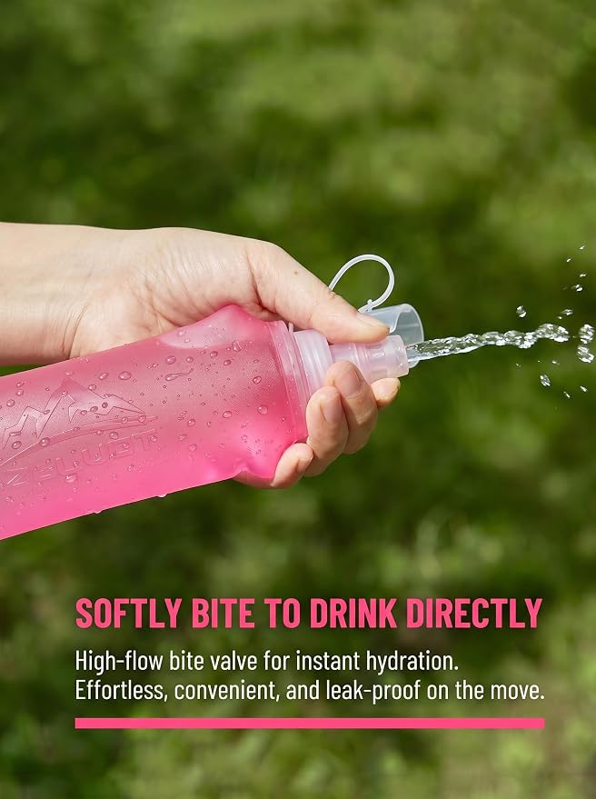 Zelvot Running Vest Soft Flask, BPA-Free 500ml Collapsible Water Bottle - Image 2