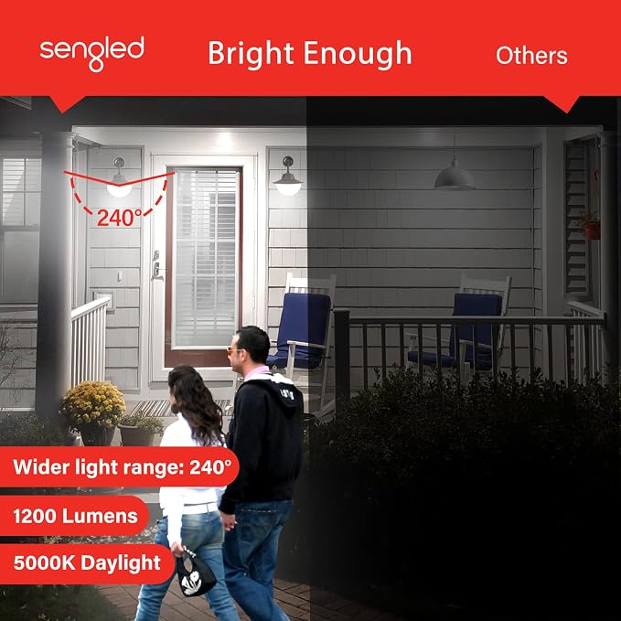Sengled Dusk to Dawn LED Outdoor Light Bulb, 75 Watt Equivalent, 1200 Lumens - Image 4