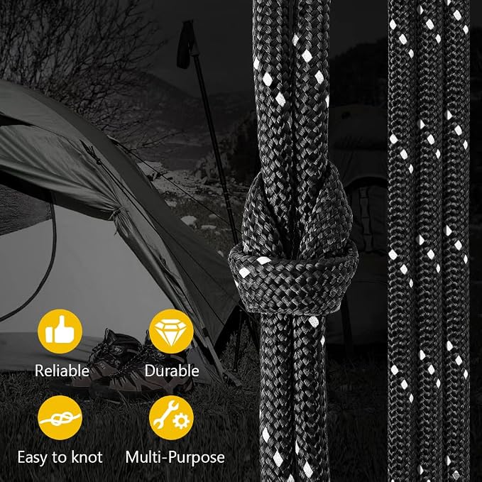 750Ib Reflective Paracord Rope, 4mm 11 Strand Parachute Spool Cord - Image 4