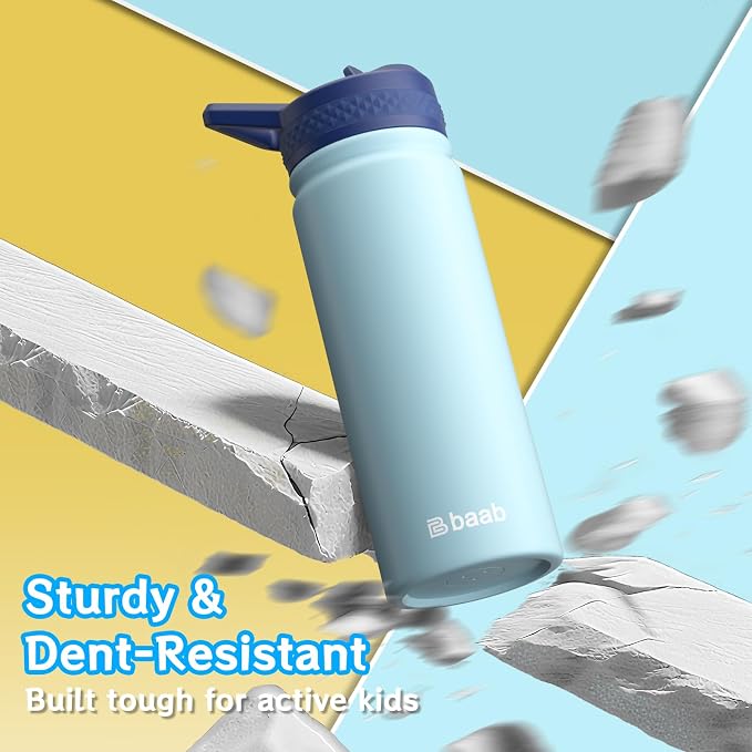 baab 18oz Kids Water Bottle, Insulated Water Bottle - Image 6