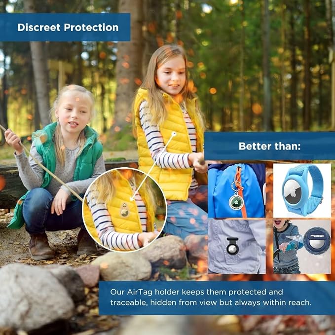 INFINITE ORBIT AirTag Holder for Kids – 2 Pack Anti-Removal Locking Case - Image 4
