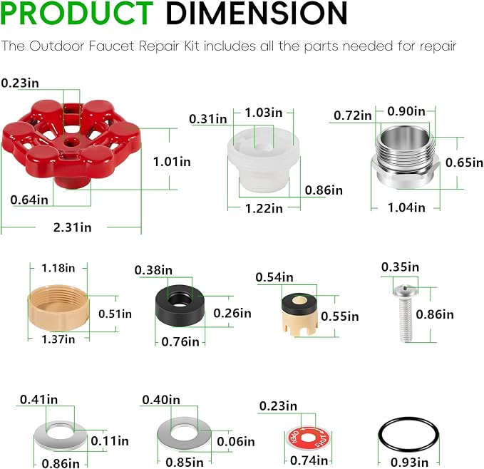 2-Pack Universal Outdoor Faucet Repair Kit - Image 6