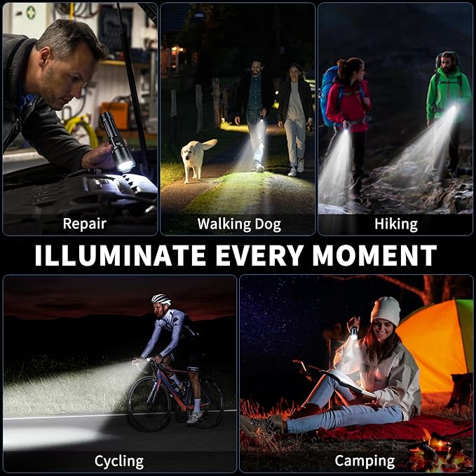 Rechargeable Flashlight 99000 High Lumens, LED Super Bright Flash Light - Image 8