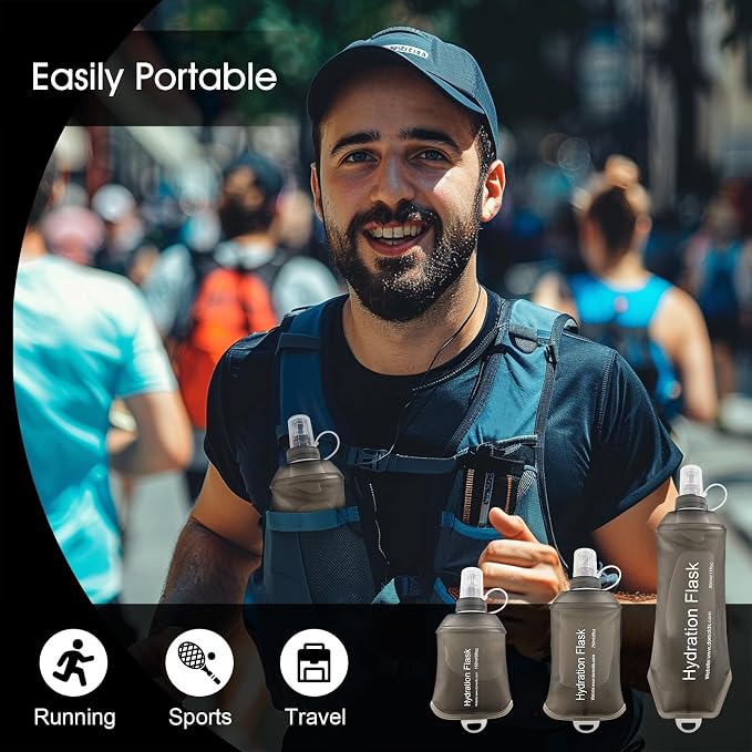 WILDREEDS 150ml Soft Flask, TPU Collapsible Soft Water Bottle - Image 5